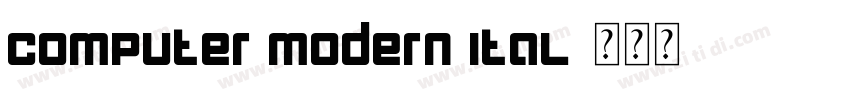 computer modern ital字体转换